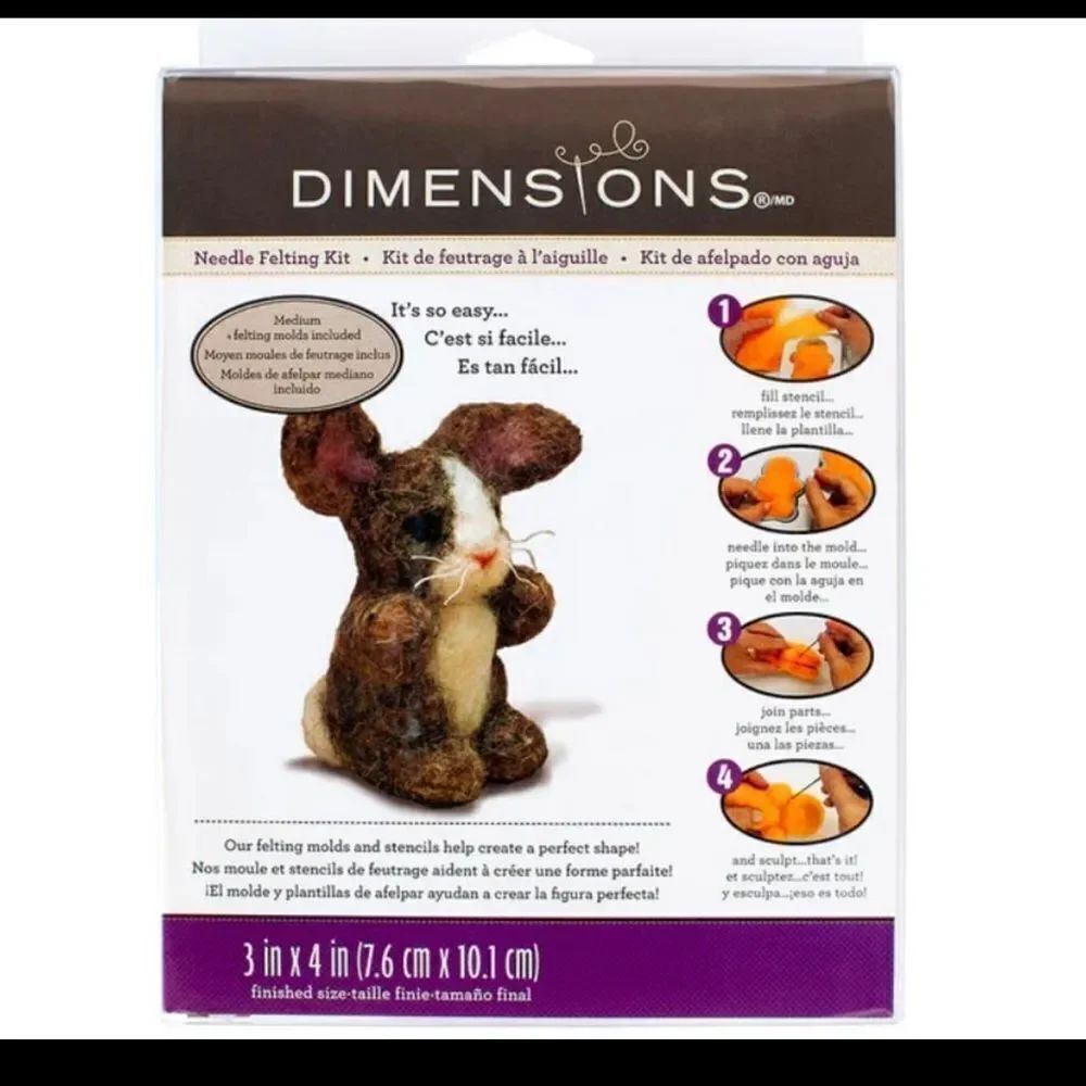 NIB Rabbit Needle Felting Kit - Picture 1 of 5